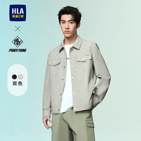 【满身印花】HLA海澜之家POWER YOUNG工装夹克春夏季时尚外套男款 满身印花夹克-米杏50 170/88A