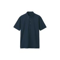 無印良品 MUJI(無印良品 )男式 凉爽珠地网眼 纽扣领 短袖POLO衫 纯棉全棉 ABE10A3S 深藏青色 XS