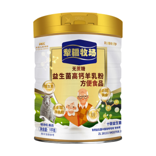 犁疆牧场 无蔗糖添加羊奶粉中老年成人益生菌高钙多维生素大罐装1000g