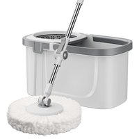 移动端、京东百亿补贴：家杰优品 新型省力旋转拖把桶拖布吸水墩布拖地神器1杆2头