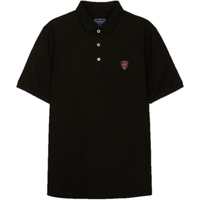 雅戈尔（YOUNGOR）短袖POLO衫男翻领时尚商务棉纯棉面料亲肤透气舒适POLO衫 YSPC520078ACB黑色 L