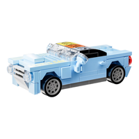 哲高积木拼装回力小汽车玩具跑车赛车模型超跑儿童男孩 大牛跑车-94颗粒