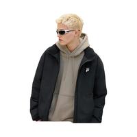 FILA FUSION斐乐潮牌羽绒服男2024冬季时尚保暖宽松立领外套 正黑色-BK 165/88A/S