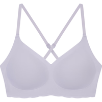 ubras无尺码云感托美背文胸内衣女无钢圈胸罩日常内搭可外穿 柔灰紫色 标准版UU1132031PU150ZZ