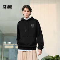 森马（Semir）卫衣男款女款秋冬内搭卫衣保暖外套卫衣上衣 A款-黑色90001 XL