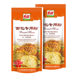BAIYAN 面包粉 高筋面粉北美小麦面包机烤箱专用 面包专用粉1kg×2包