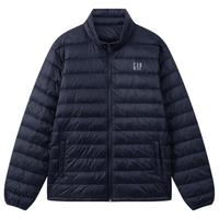Gap 男装2024秋冬款印花logo多口袋小立领羽绒服简约外套657225