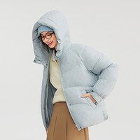 波司登25短款羽绒服女休闲连帽保暖外套宽松廓型百搭 185/104A
