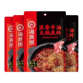 海底捞 火锅底料 浓香牛油火锅底料150g*4（ 2~3人份）麻辣味火锅底料
