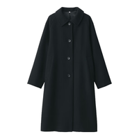 无印良品（無印良品 MUJI）女式羊毛混立领大衣毛呢大衣外套中长款女款秋冬外套女装BD0Z6A4A