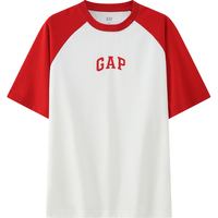 GAP男女装2024夏季新款LOGO棉质撞色插肩袖短袖T恤美式上衣544461