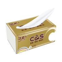 C&S 洁柔 金尊倍柔抽纸 3层100抽24包
