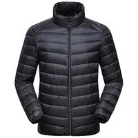 雪中飞 SNOWFLYING男士羽绒服短款轻薄秋冬季中青年商务休闲百搭通勤立领羽绒衣外套 黑色 170/88A(M)
