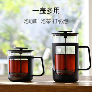 HARIO HARIO法压壶懒人式泡茶法压壶耐热玻璃法压壶CPU 黑色300ml