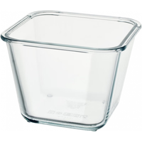 宜家（IKEA）365+食品盒饭盒微波炉加热玻璃碗冰箱保鲜盒密封罐 正方形/玻璃1.2升