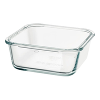 宜家（IKEA）365+食品盒饭盒微波炉加热玻璃碗冰箱保鲜盒密封罐 正方形/玻璃600毫升