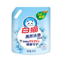 White Cat 白猫 洗衣液 内衣内裤 持久留香24斤整箱家庭装 批发 高效除菌高效洁净 1kg*6袋12斤