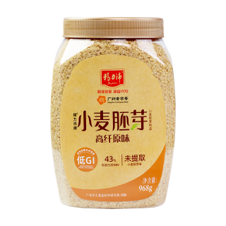 精力沛 胚胚膳道 小麦胚芽高纤富晒麦片 原味 968g
