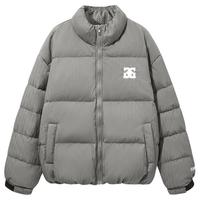 2024冬季GXG休闲简约肌理面料保暖加厚立领面包服羽绒服男