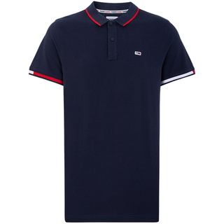 TOMMY HILFIGER Tommy Jeans 春夏男女撞色袖口镶边短袖POLO衫12963