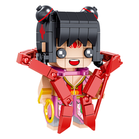 哲高积木花束永生花小颗粒玩具拼搭积木摆件 浪漫心动+陶瓷花瓶