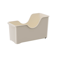 稻草熊厨房收纳盒锅具收纳架家用锅盖架置物架塑料橱柜整理收纳盒储物架 加大款【两个装】 【升级带滚轮/加高加宽】