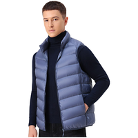 雪中飞轻薄羽绒服男立领短款春季中青年时尚休闲百搭通勤轻羽绒衣外套 雾蓝色 3XL (190)