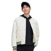 波司登(BOSIDENG)2023秋冬轻薄羽绒服男保暖棒球服外套短款B30135310-男 月白色8494 155/80A
