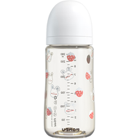 UBMOM新生儿奶瓶PPSU奶瓶奶嘴防摔防胀气通用贝亲奶嘴 280ml 萌萌兔(含M号奶嘴1个)