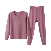 三枪（THREEGUN）【24年冬季】保暖内衣男套装冬季三层夹棉加厚内外纯棉40支 【三层保温】红色女 L