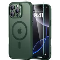  ESR/亿色 防摔 iPhone 16 Plus手机壳 MagSafe磁吸  PC+TPU+铝合金 磨砂绿