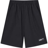 鸿星尔克（ERKE）儿童男童运动短裤运动休闲短裤百搭薄款短裤 正黑 140