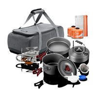 Fire-Maple 火枫 户外野营套装 黑色 (204套锅+105炉头+气罐*2+收纳包M+档风板)