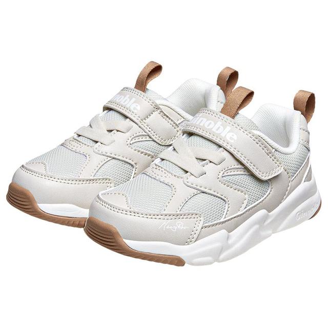 PLUS会员：基诺浦 软底透气 儿童学步鞋  适合脚长146-155mm 月光灰