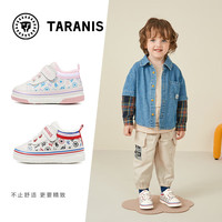 泰兰尼斯秋冬季学步鞋中高帮男宝宝鞋气泵防滑防踢机能鞋子 白/红2121 （叫叫鞋）冬季加绒选大一码 18 鞋内长12.5cm适合脚长11.5