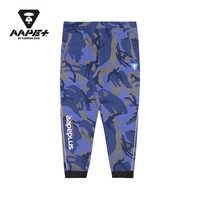 Aape 运动男装秋冬猿颜硅胶章多彩休闲印花长裤6816XAH