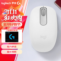 罗技 logitech M196无线蓝牙鼠标mac笔记本苹果iap平板小巧便携 M196 珍珠白