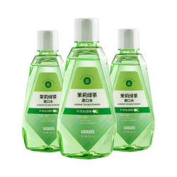 京东京造 茉莉绿茶漱口水500ml*3瓶无酒精温和清新口气去口臭深层清洁
