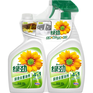 绿劲 厨房去重油剂 500g+补充装500g 油污清洁剂