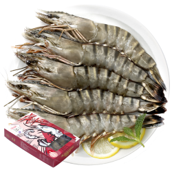 万景 特大黑虎虾 800g（13-15只）