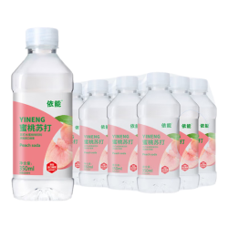 依能 苏打柠檬味饮料果味饮品添加进口蜂蜜350ml*12瓶