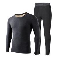 宝派保暖内衣套装男无痕加绒圆领羊绒暖护贴打底秋衣秋裤女秋冬季 羊绒暖护贴PLUS版女大红 L