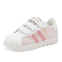 Little Bobdog 巴布豆童鞋新款贝壳头休闲板鞋女孩白鞋中小童2025春秋款