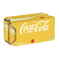  可口可乐 可口可乐（Coca-Cola）香港进口 柠檬汽水可口可乐碳酸饮料组合装 网红夏日饮品 柠檬可乐330ml*6罐