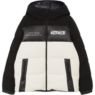 男装秋季羽绒服简约百搭拼接潮流时尚字母外套男士