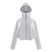真维斯防晒衣女款2025夏季轻薄防紫外线斗篷防晒服女装披肩开衫外套 灰色 纯色 2XL