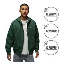 NIKE 男外套宽松开襟连帽衫加绒运动夹克IB7232-323