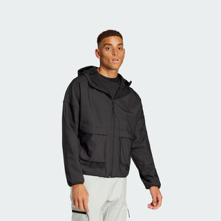 休闲连帽夹克外套男装adidas阿迪达斯outlets轻运动