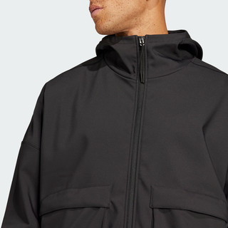 休闲连帽夹克外套男装adidas阿迪达斯outlets轻运动