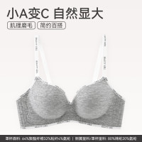 芬腾 女士无钢圈 小显大立体无痕全罩杯胸罩 花灰